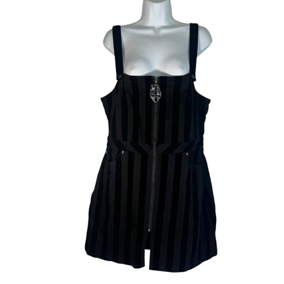 Killstar Dresses & Skirts - NWT Killstar Black Vertical Stripe Dress Goth Punk Emo Metal Alternative Club XL